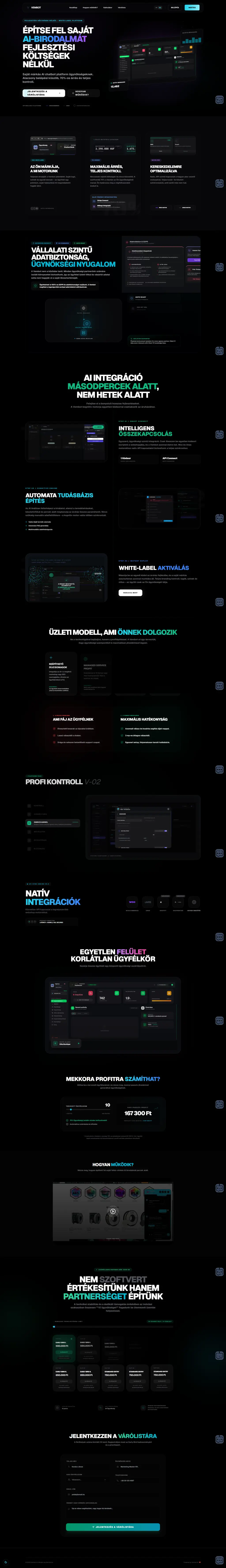 Vembot SaaS product screenshot